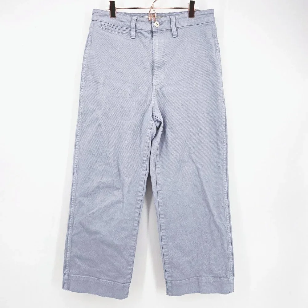 Madewell Slim Emmett Wide-Leg Crop Pants - Picture 1 of 10